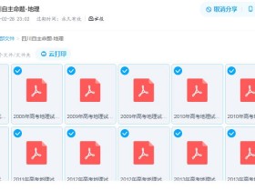 四川自主命题·地理(2008-2015)高考试卷免费下载