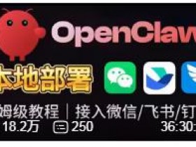 小龙虾openclaw部署图文/视频小白教程+电子文档