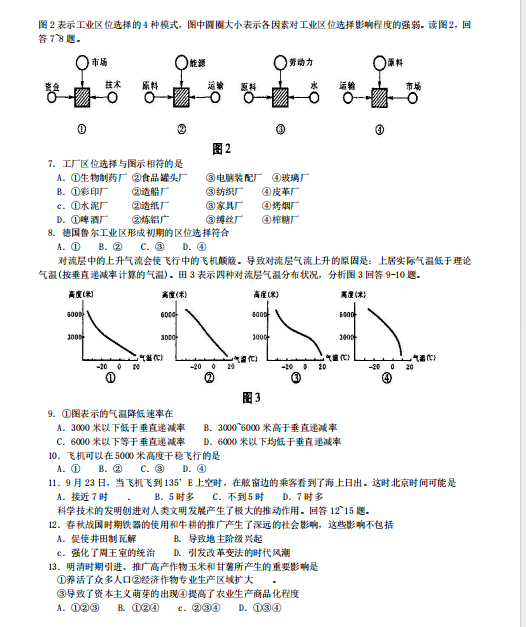 2004年山东高考文科综合真题及答案.pdf下载