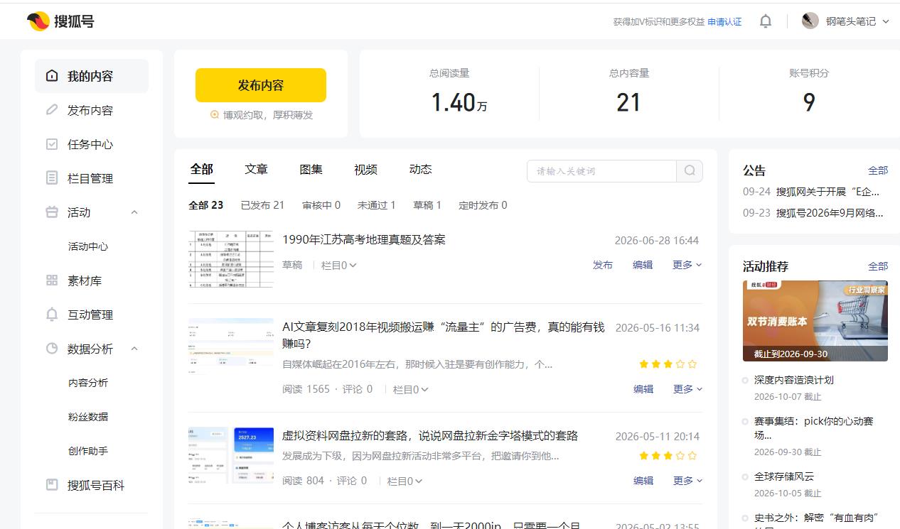 搜狐自媒体收益怎么样？插图